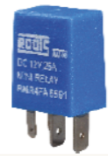 RMR4FA Mini Relay - 4 pin 12V - Ford Blue - 25A	